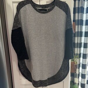 THML Black and White Crew Neck Sweater